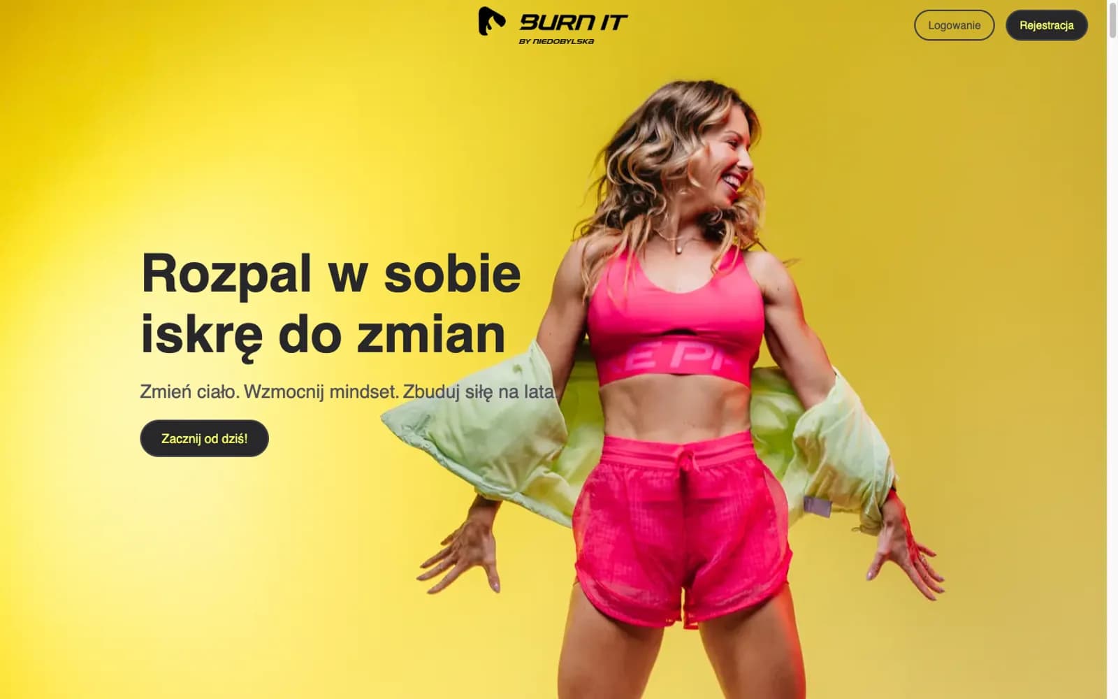Zrzut ekranu strony BurnIt