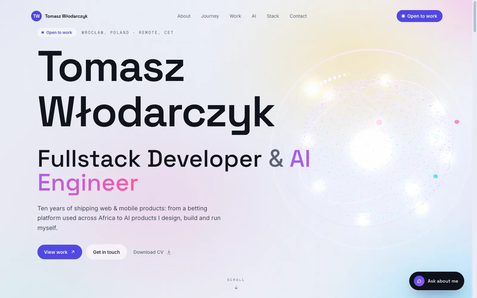 Zrzut ekranu strony tomaszwlodarczyk.com